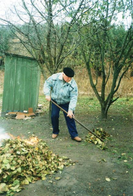 Анатолій Ляшенко працює на дачі