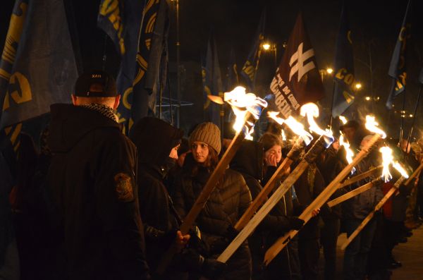 Колона перед початком маршу