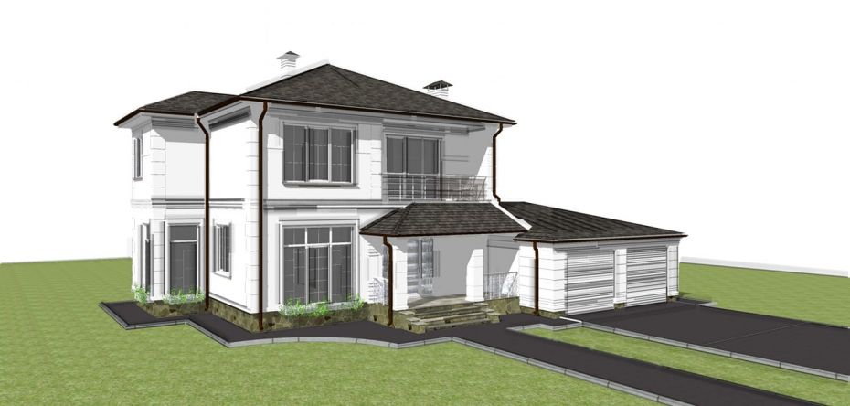 На фото - один із проектів приватного житлового будинку Олександра Рябошапки