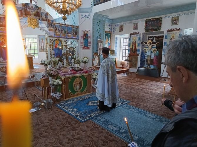Під час панахиди по Осьмачці
