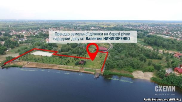 Ділянки, які орендує депутат Валентин Ничипоренко