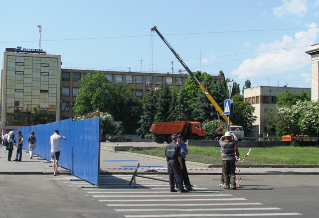 Почався ремонт ще однієї черкаської площі -  Соборної