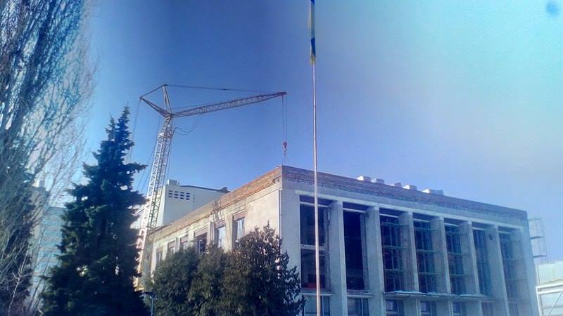Ремонт театру зараз. Фото Олександра Гуменного