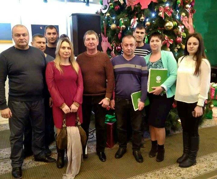 Делегація Канівських аграріїв на чолі з головою районної організації Миколою Бабичем  в палаці 
