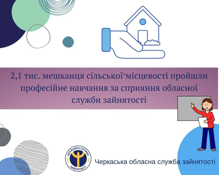 2,1 тис. мешканця сільської місцевості пройшли професійне навчання за сприяння обласної служби зайнятості