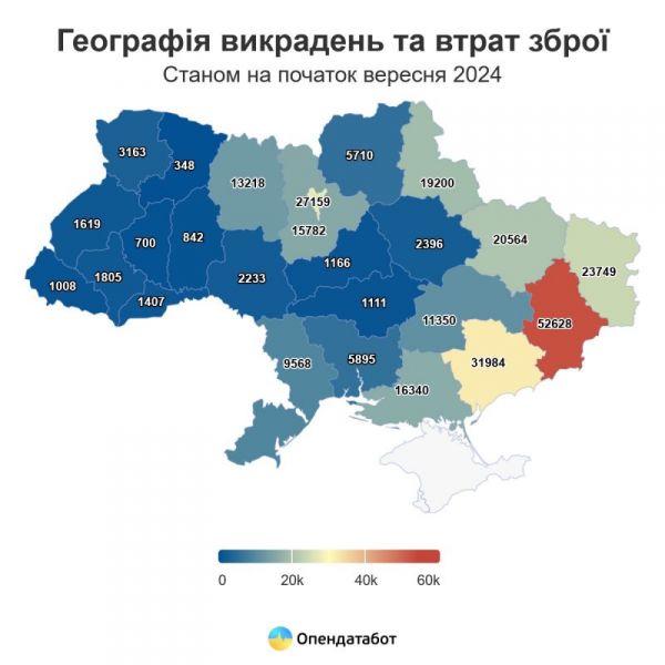 Report Географія викрадень та втрат зброї